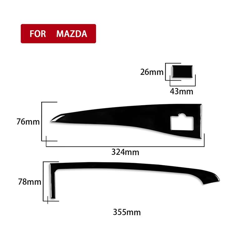 For Mazda 3 Axela 2010-2013 Car Central Display Screen with USB Decorative Sticker, Left Drive
