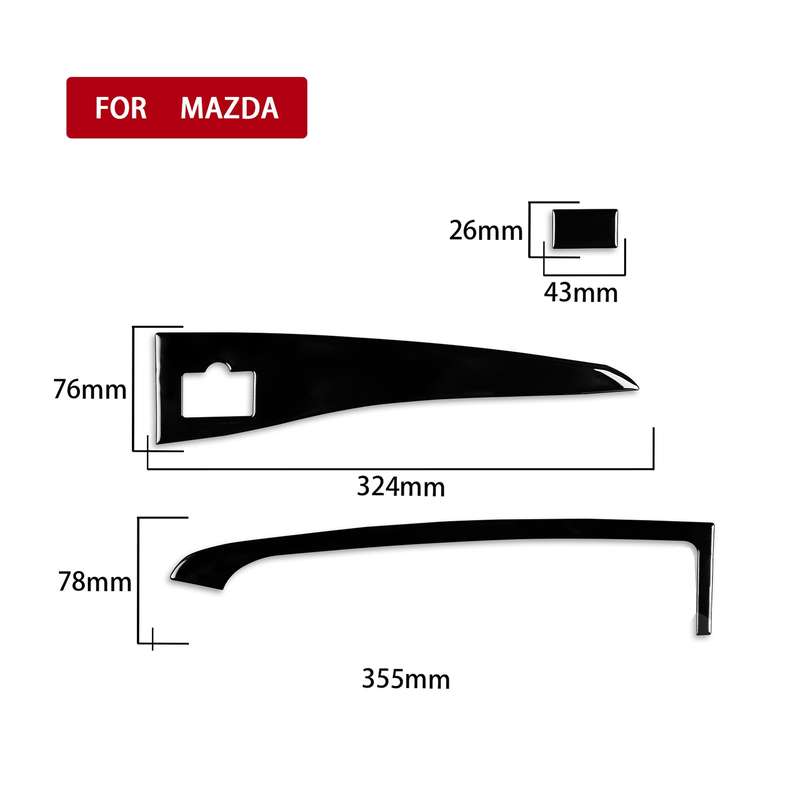 For Mazda 3 Axela 2010-2013 Car Central Display Screen with USB Decorative Sticker, Right Drive