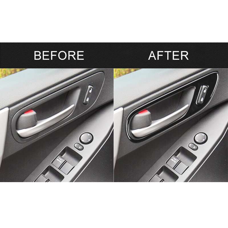 For Mazda 3 Axela 2010-2013 4 in 1 Car Door Handle Decorative Sticker, Left and Right Drive Universa