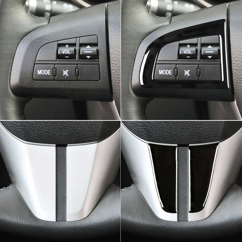 For Mazda 3 Axela 2010-2013 4 in 1 Car Steering Wheel Decorative Sticker, Left and Right Drive Unive
