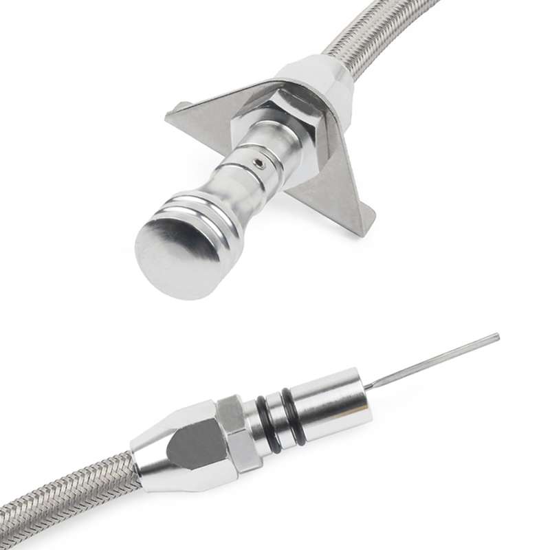 Car Flexible Stainless Transmission Gearbox Oil Dipstick 530mm Oil Measuring Rod for Chevrolet(Silve