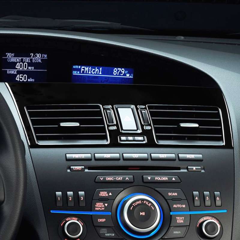 For Mazda 3 Axela 2010-2013 2 in 1 Car Central Vent Set A Decorative Sticker, Left Drive