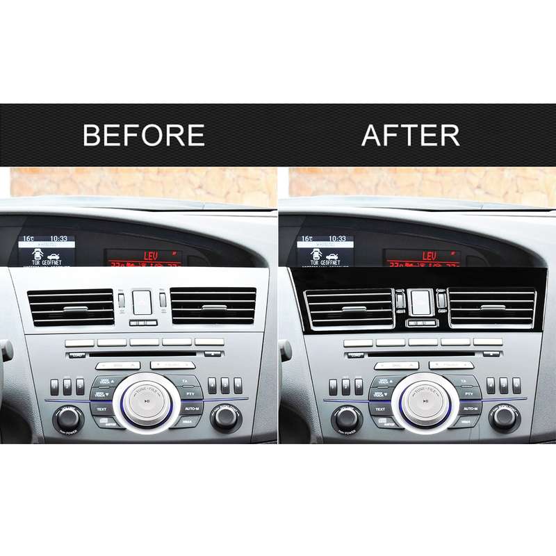 For Mazda 3 Axela 2010-2013 2 in 1 Car Central Vent Set A Decorative Sticker, Left Drive