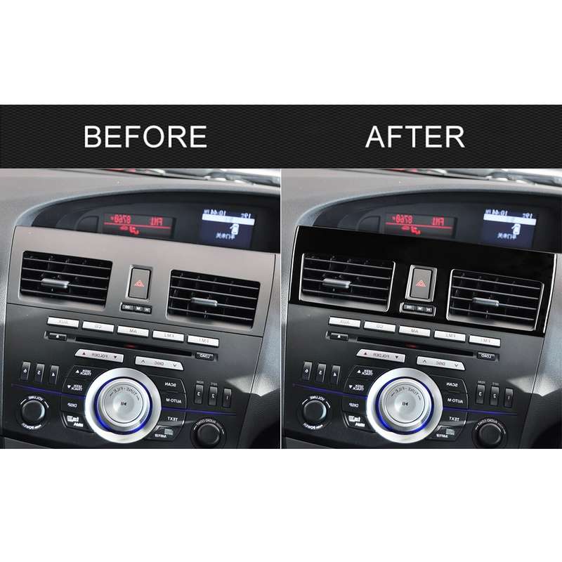 For Mazda 3 Axela 2010-2013 2 in 1 Car Central Vent Set B Decorative Sticker, Right Drive