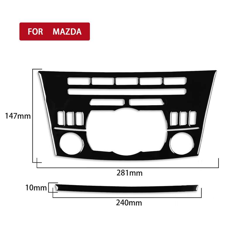 For Mazda 3 Axela 2010-2013 Car Radio Panel Decorative Sticker, Left and Right Drive Universal