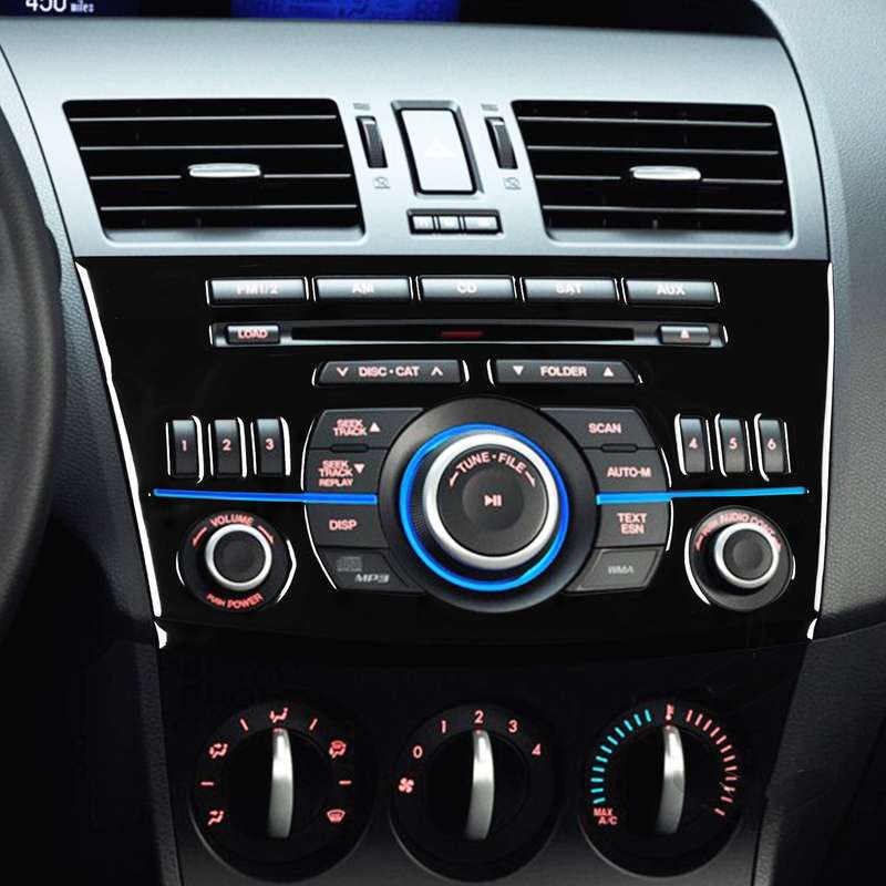 For Mazda 3 Axela 2010-2013 Car Radio Panel Decorative Sticker, Left and Right Drive Universal