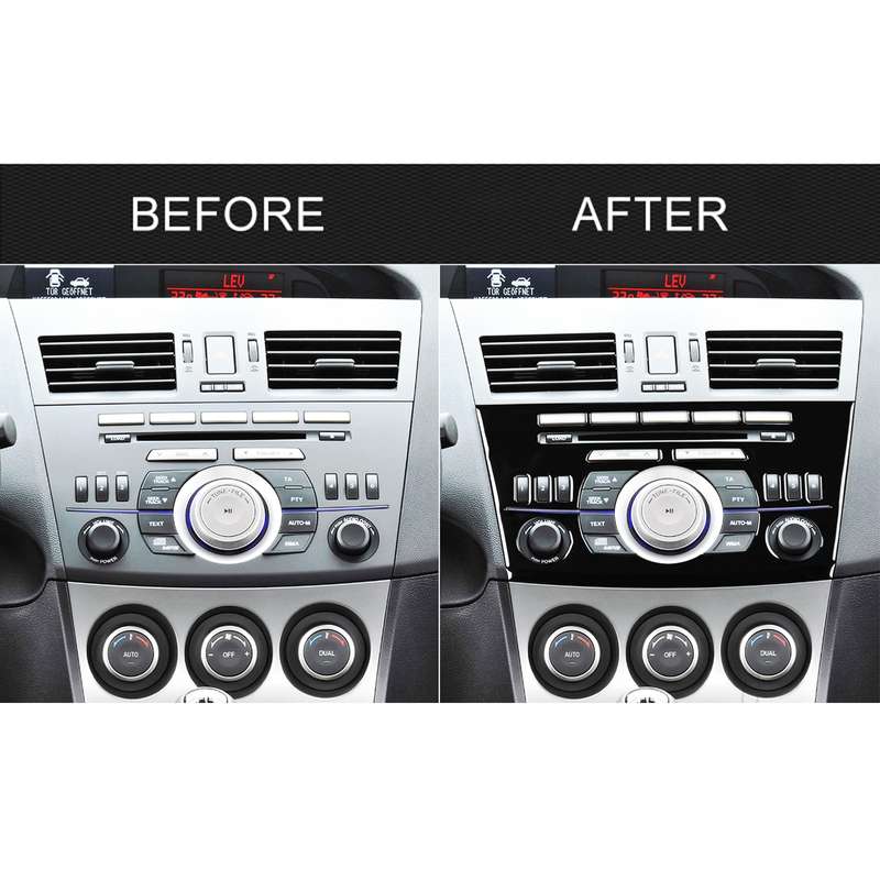 For Mazda 3 Axela 2010-2013 Car Radio Panel Decorative Sticker, Left and Right Drive Universal
