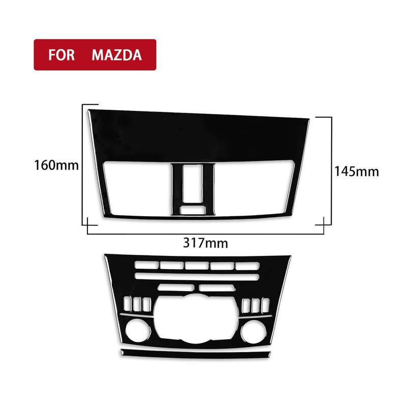 For Mazda 3 Axela 2010-2013 4 in 1 Car Central Control Radio Set B Decorative Sticker, Left Drive