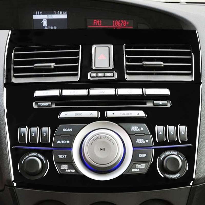 For Mazda 3 Axela 2010-2013 4 in 1 Car Central Control Radio Set B Decorative Sticker, Left Drive