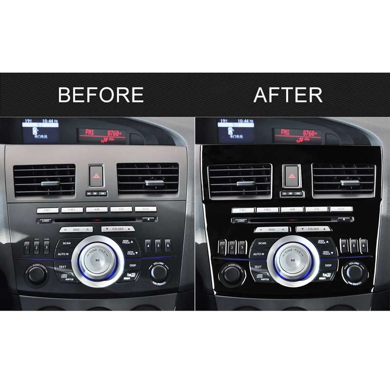 For Mazda 3 Axela 2010-2013 4 in 1 Car Central Control Radio Set B Decorative Sticker, Left Drive
