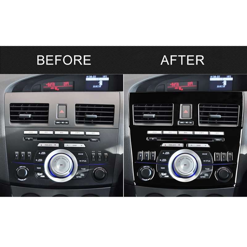 For Mazda 3 Axela 2010-2013 4 in 1 Car Central Control Radio Set B Decorative Sticker, Right Drive