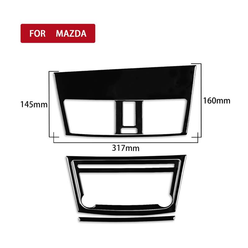 For Mazda 3 Axela 2010-2013 5 in 1 Car Central Control Navigation Set B Decorative Sticker, Right Dr
