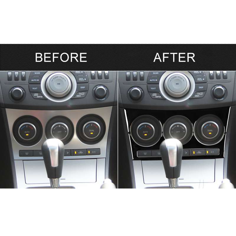 For Mazda 3 Axela 2010-2013 Car AC Button A Decorative Sticker, Left and Right Drive Universal