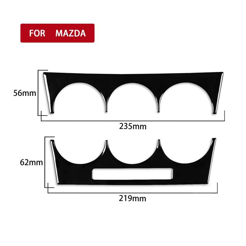 For Mazda 3 Axela 2010-2013 Car AC Button B Decorative Sticker, Left and Right Drive Universal