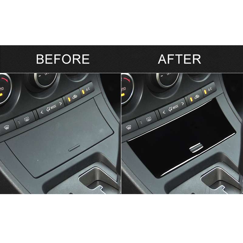 For Mazda 3 Axela 2010-2013 Car Cigarette Lighter Cover Decorative Sticker, Left and Right Drive Uni