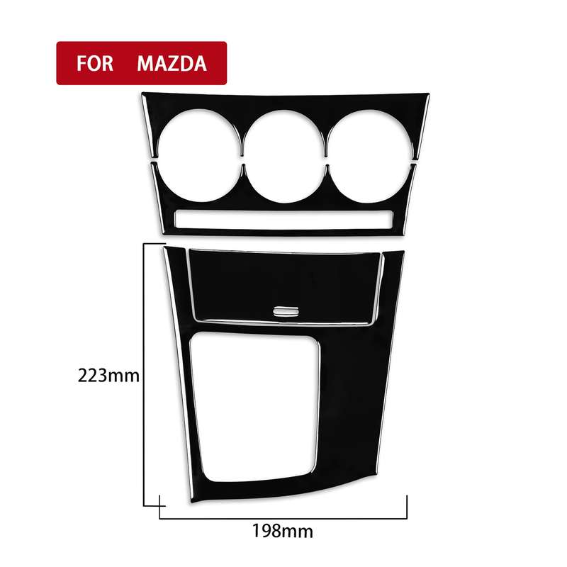 For Mazda 3 Axela 2010-2013 4 in 1 Car AC Gear Frame Set A Decorative Sticker, Left Drive