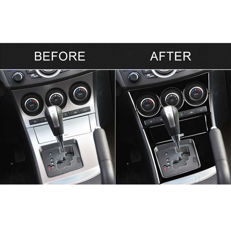 For Mazda 3 Axela 2010-2013 4 in 1 Car AC Gear Frame Set A Decorative Sticker, Left Drive