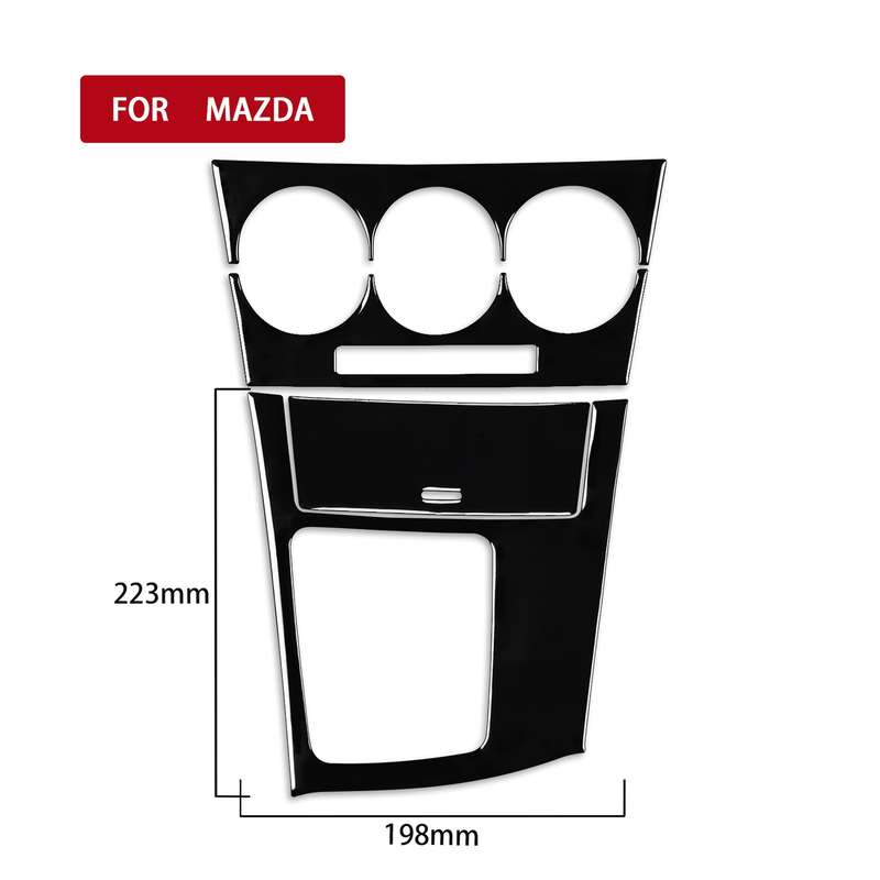 For Mazda 3 Axela 2010-2013 4 in 1 Car AC Gear Frame Set B Decorative Sticker, Left Drive