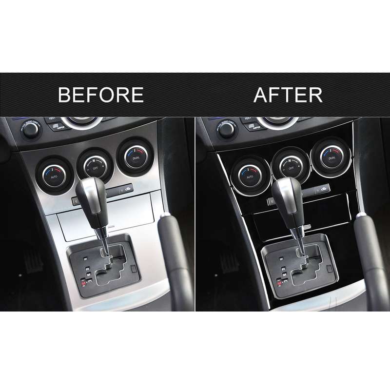 For Mazda 3 Axela 2010-2013 4 in 1 Car AC Gear Frame Set B Decorative Sticker, Left Drive
