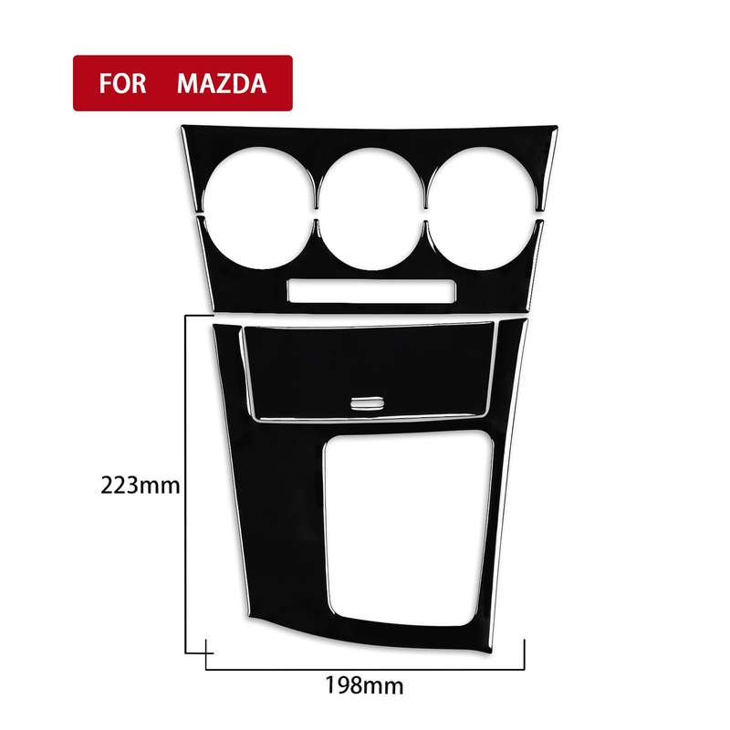 For Mazda 3 Axela 2010-2013 4 in 1 Car AC Gear Frame Set B Decorative Sticker, Right Drive