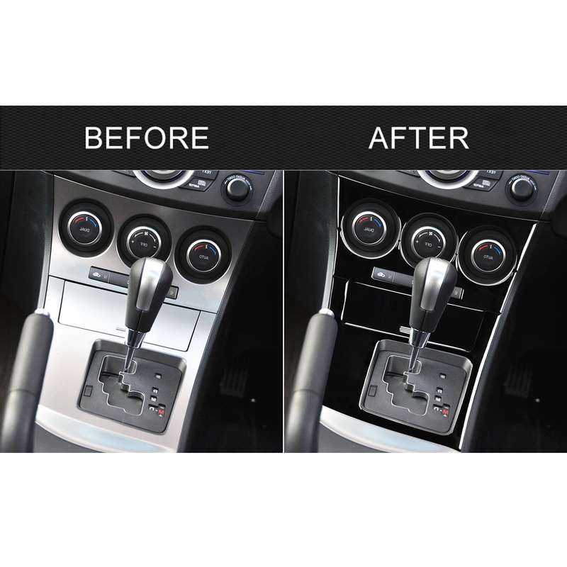 For Mazda 3 Axela 2010-2013 4 in 1 Car AC Gear Frame Set B Decorative Sticker, Right Drive