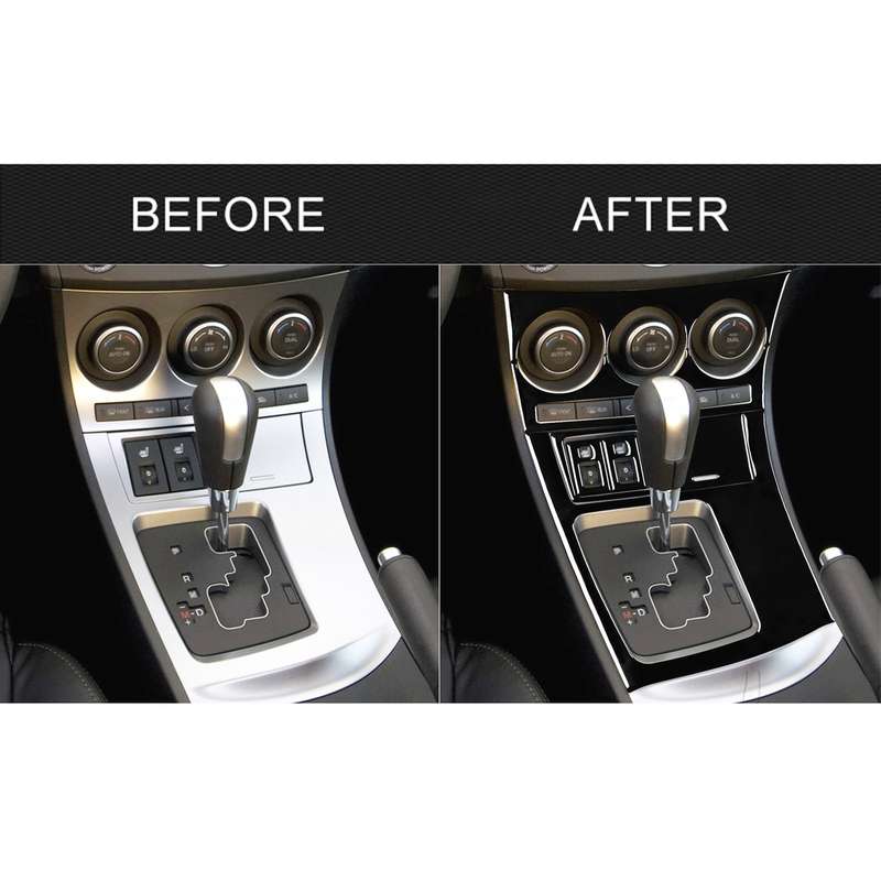 For Mazda 3 Axela 2010-2013 7 in 1 Car AC Gear Frame Set C Decorative Sticker, Left Drive