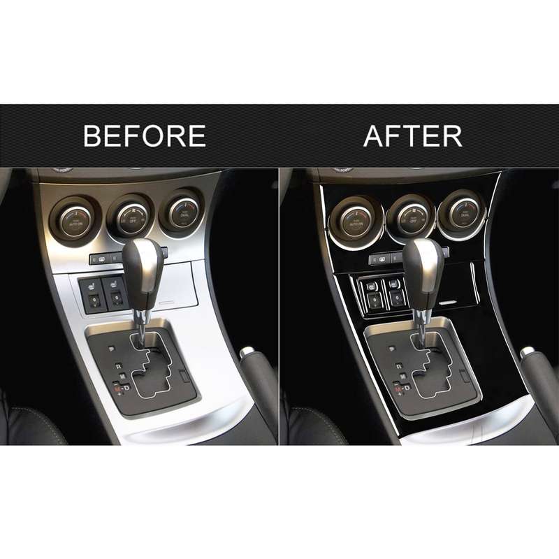 For Mazda 3 Axela 2010-2013 7 in 1 Car AC Gear Frame Set D Decorative Sticker, Left Drive
