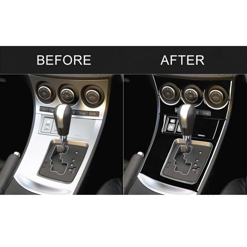 For Mazda 3 Axela 2010-2013 7 in 1 Car AC Gear Frame Set D Decorative Sticker, Right Drive