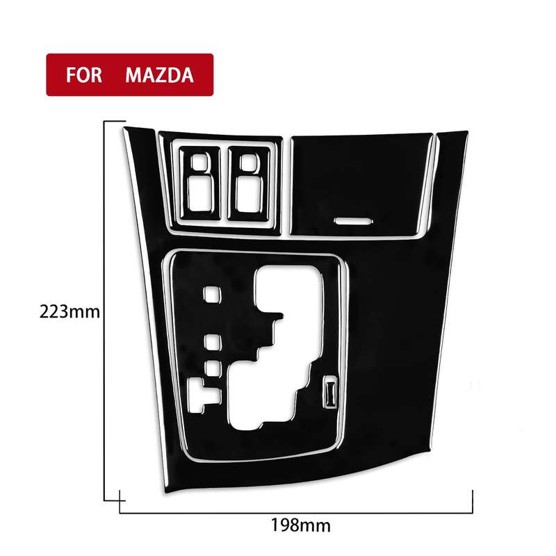 For Mazda 3 Axela 2010-2013 7 in 1 Car Gear Panel Set B Decorative Sticker, Left Drive