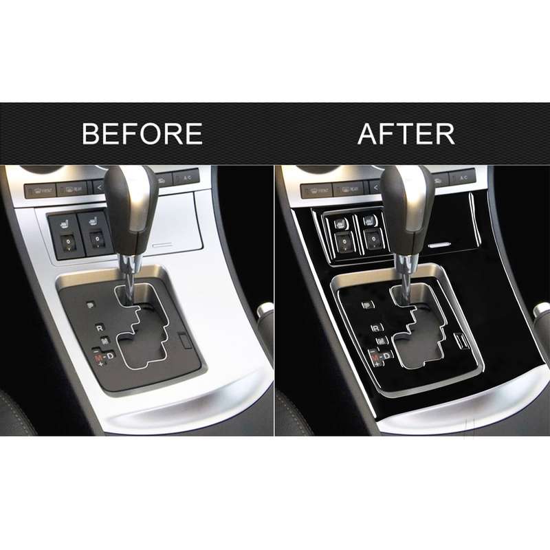 For Mazda 3 Axela 2010-2013 7 in 1 Car Gear Panel Set B Decorative Sticker, Left Drive