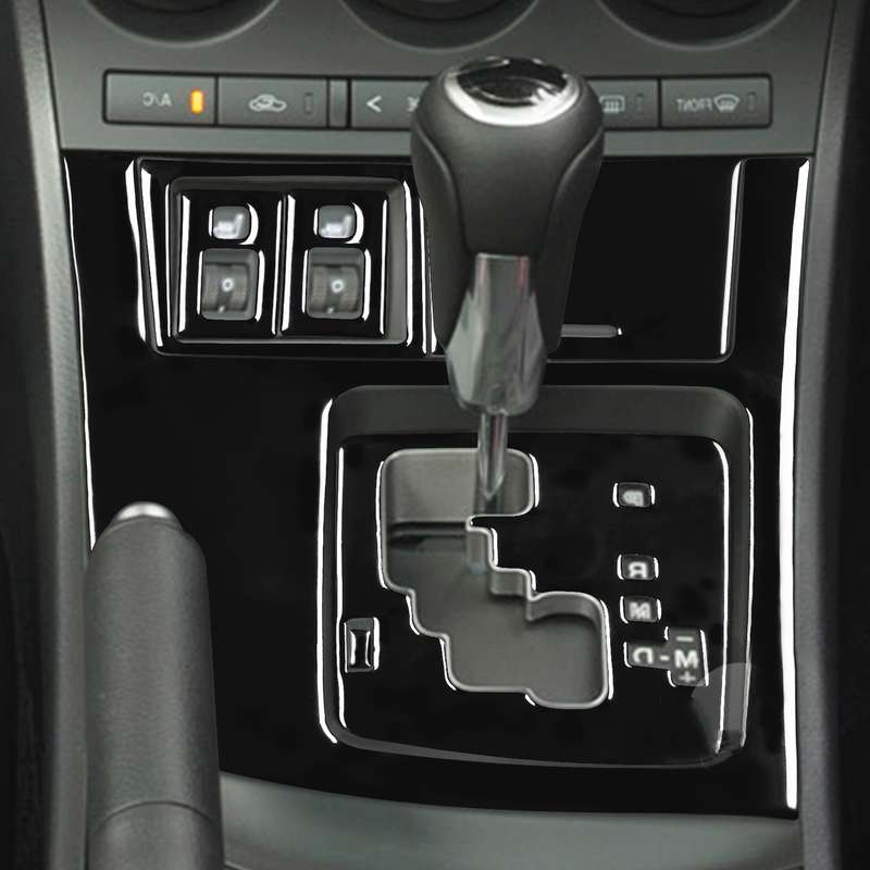 For Mazda 3 Axela 2010-2013 7 in 1 Car Gear Panel Set B Decorative Sticker, Right Drive