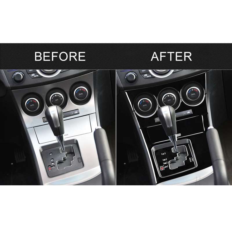 For Mazda 3 Axela 2010-2013 6 in 1 Car AC Gear Panel Set B Decorative Sticker, Left Drive