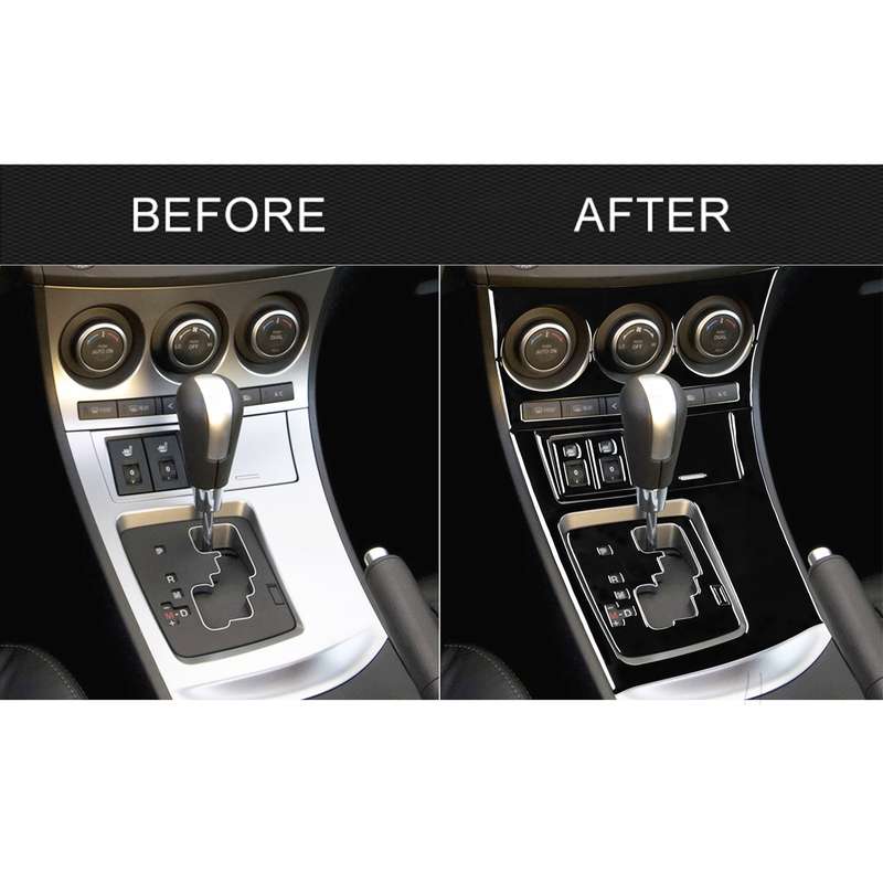 For Mazda 3 Axela 2010-2013 9 in 1 Car AC Gear Panel Set C Decorative Sticker, Left Drive