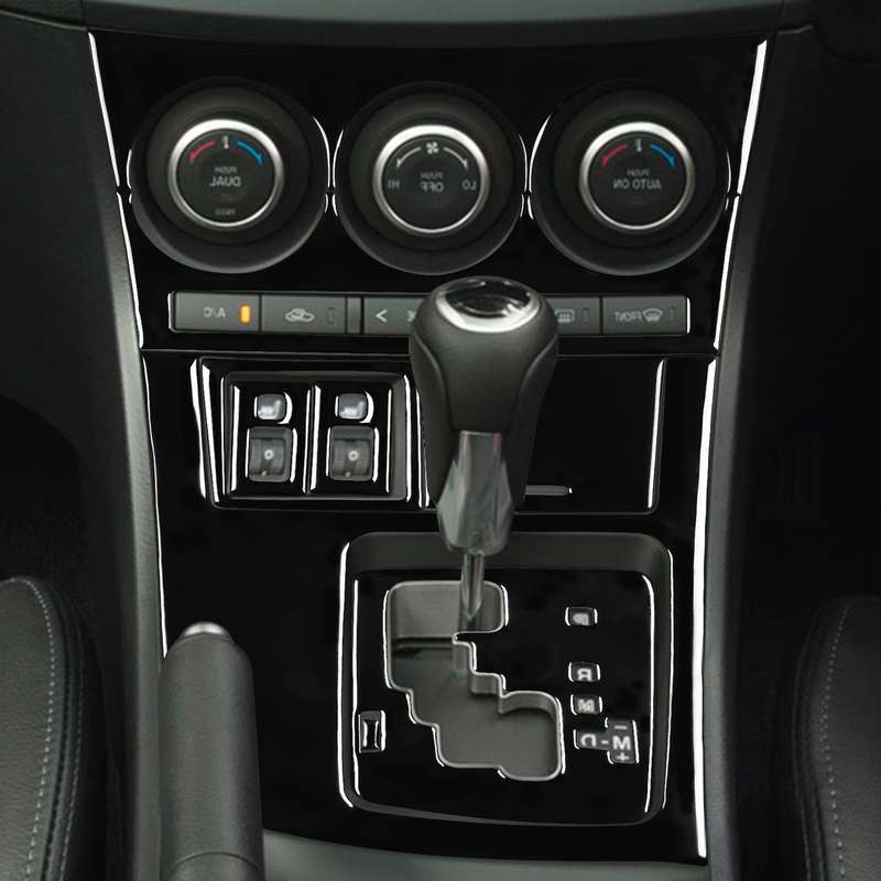 For Mazda 3 Axela 2010-2013 9 in 1 Car AC Gear Panel Set C Decorative Sticker, Right Drive