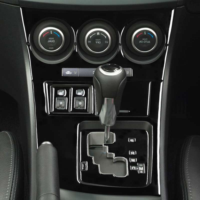 For Mazda 3 Axela 2010-2013 9 in 1 Car AC Gear Panel Set D Decorative Sticker, Right Drive