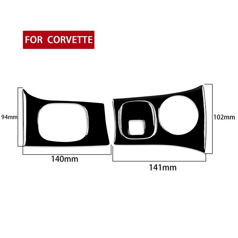 For Chevrolet Corvette C5 1998-2004 Car Key Panel + Headlight Switch Decorative Sticker, Left Drive