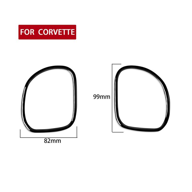 For Chevrolet Corvette C5 1998-2004 Car Copilot Air Outlet Ring Decorative Sticker, Left Drive