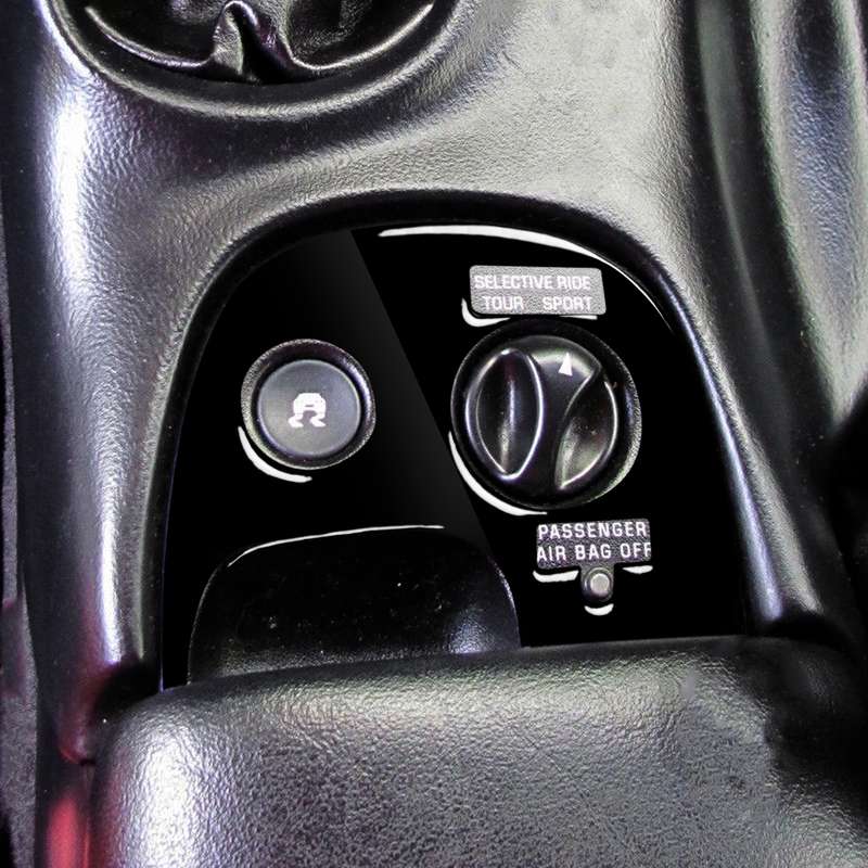 For Chevrolet Corvette C5 2000-2004 Car Lower Console B with Traction Control Decorative Sticker, Le