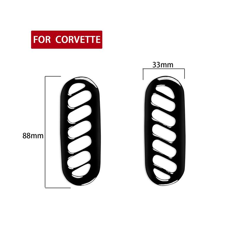 For Chevrolet Corvette C5 1998-2004 Car Side Door A-pillar Air Outlet Ring Decorative Sticker, Left
