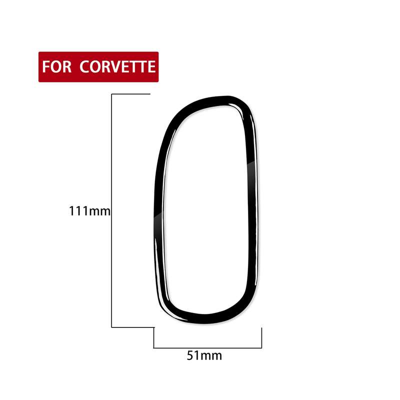 For Chevrolet Corvette C5 1998-2004 Car Driver Side Door Air Outlet Ring Decorative Sticker, Left Dr