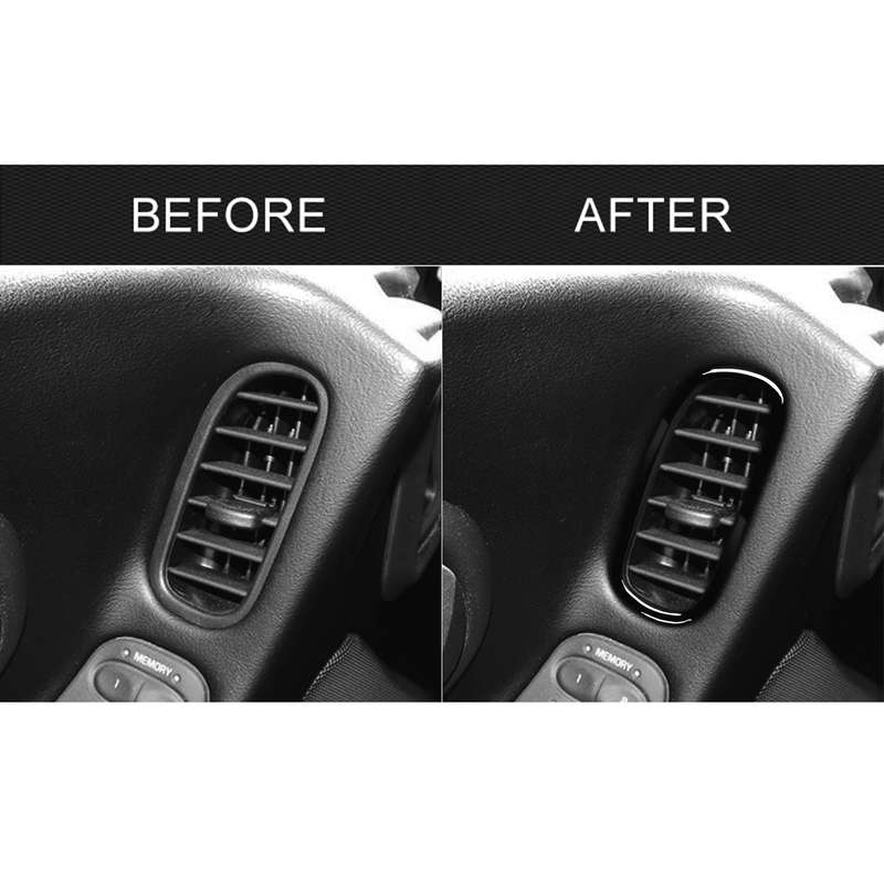For Chevrolet Corvette C5 1998-2004 Car Driver Side Door Air Outlet Ring Decorative Sticker, Left Dr