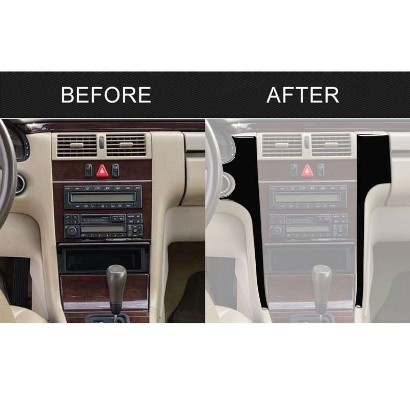 For Mercedes-Benz E-Class W210 1996-2002 Car Center Console Side Decorative Sticker, Left Drive