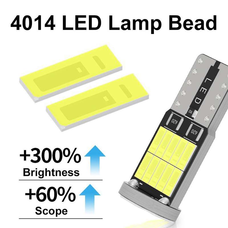 10pcs T10 4014-26SMD Car Bright Lights LED Clearance Light Lamp Reading Light (White Light)