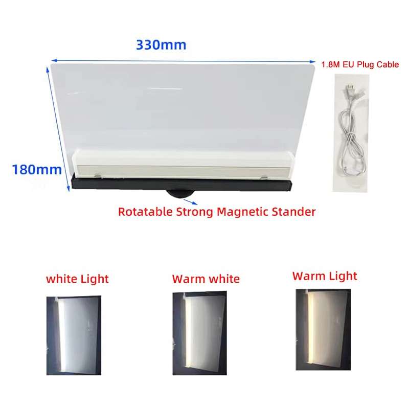 Paintless Dent Repair Removal Tool Checking Reflector Line Tricolor Detection Board, EU Plug
