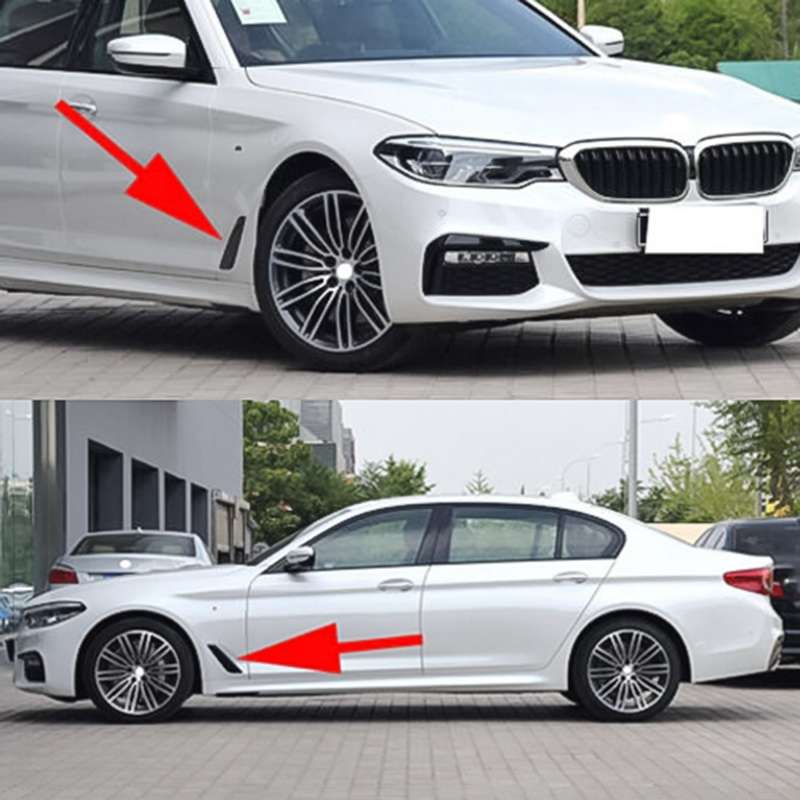 Car ABS Fender Decorative Sticker for BMW 5 Series 525Li 530Li, Bright Black