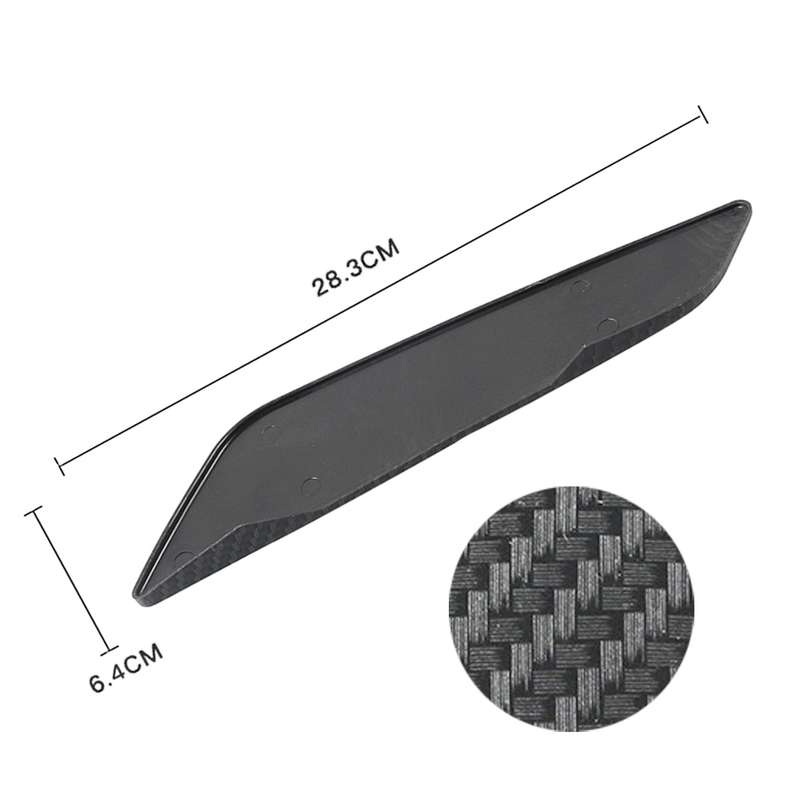 Car ABS Fender Decorative Sticker for BMW 5 Series 525Li 530Li, Carbon Fiber Texture