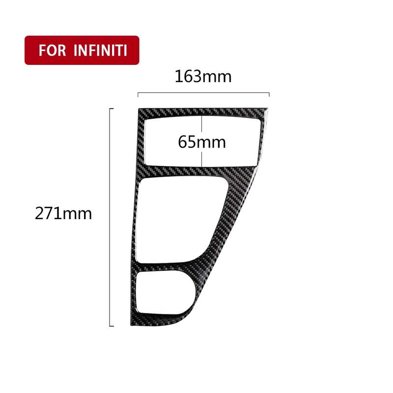 Car Left Drive Carbon Fiber Gear Shift Decorative Sticker for Infiniti Q50 / Q60 2014-2020