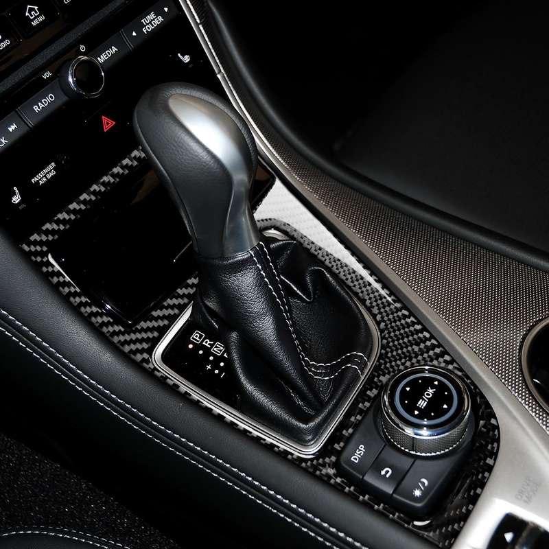 Car Left Drive Carbon Fiber Gear Shift Decorative Sticker for Infiniti Q50 / Q60 2014-2020
