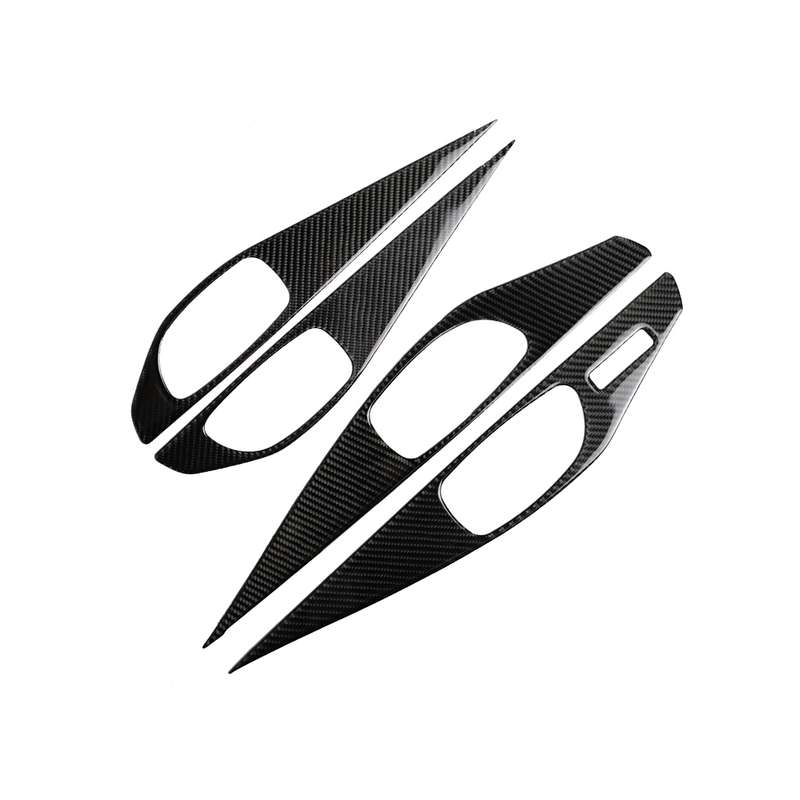 4 PCS Car Carbon Fiber Door Inner Handle Panel Decorative Sticker for Infiniti Q50 2014-2020, Left D