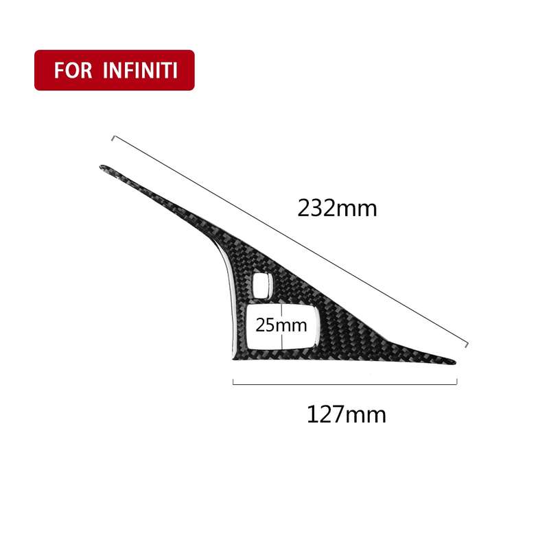 Car Left Drive Carbon Fiber Driver Panel Decorative Sticker for Infiniti Q50 / Q60 2014-2020